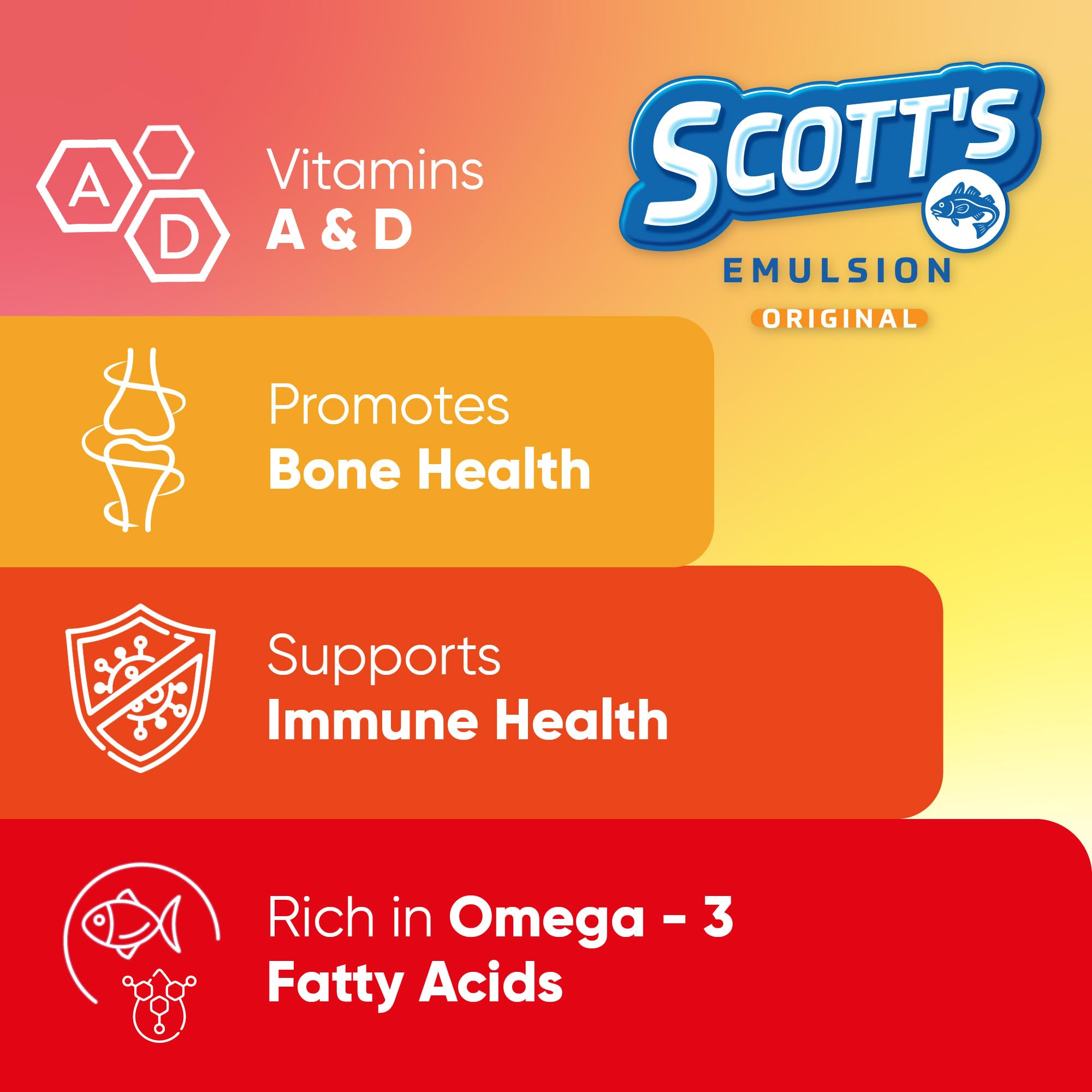 SCOTT'S EMULSION Cod Liver Oil nutritional information