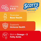 SCOTT'S EMULSION Cod Liver Oil nutritional information on bottle