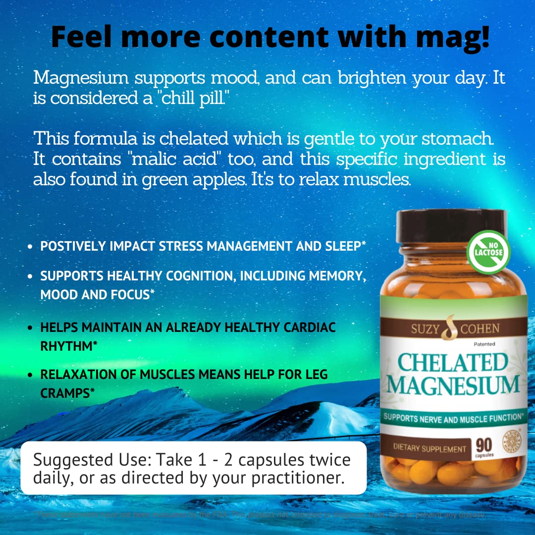 Script Essentials Magnesium Capsules displayed on a wooden surface