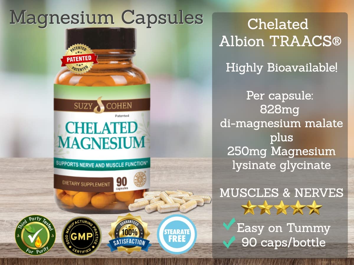 Script Essentials Magnesium Capsules side view showing capsule details