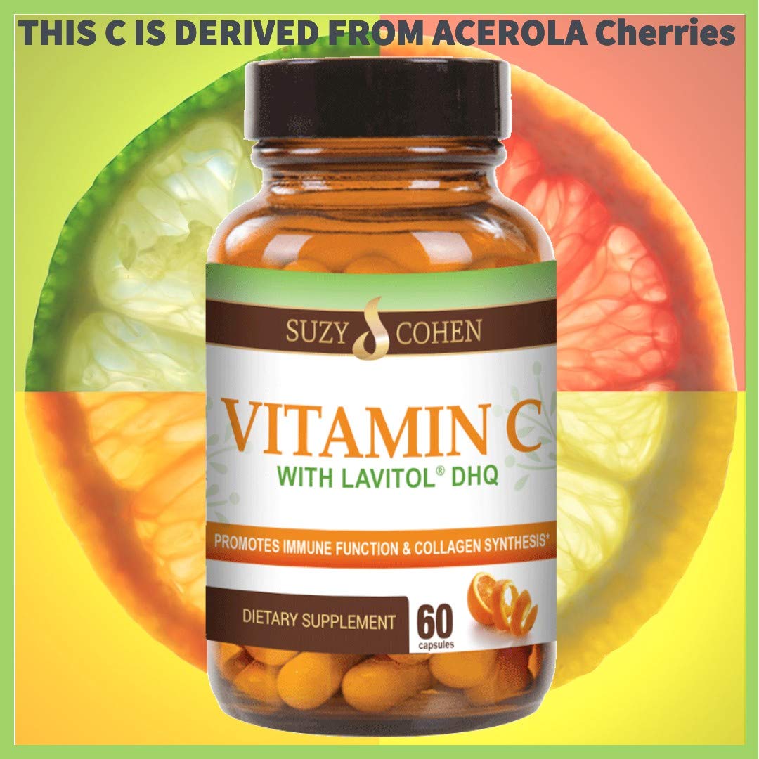 Script Essentials Vitamin C Supplement on a wooden table