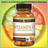 Script Essentials Vitamin C Supplement on a wooden table