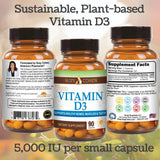 Script Essentials Vitamin D3 capsules on a wooden table