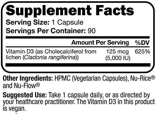 Script Essentials Vitamin D3 vegetarian capsules with a measuring spoon