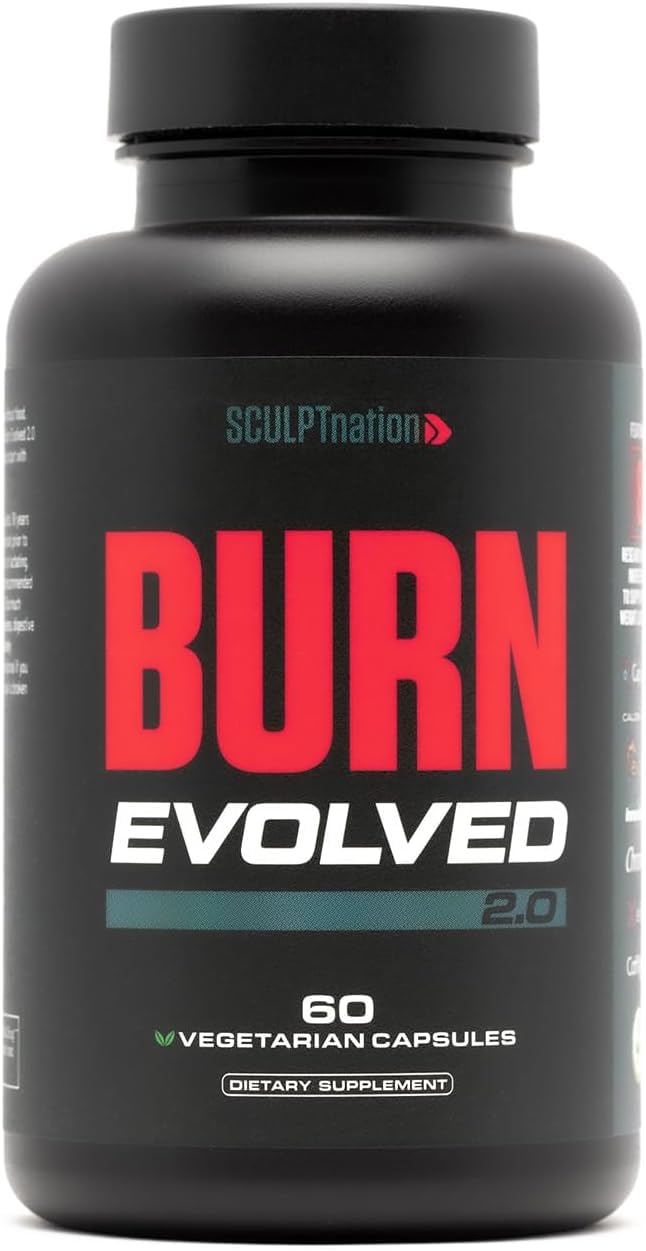 Sculpt Nation Burn Evolved 2.0 Fat Burner 60 Capsules front view