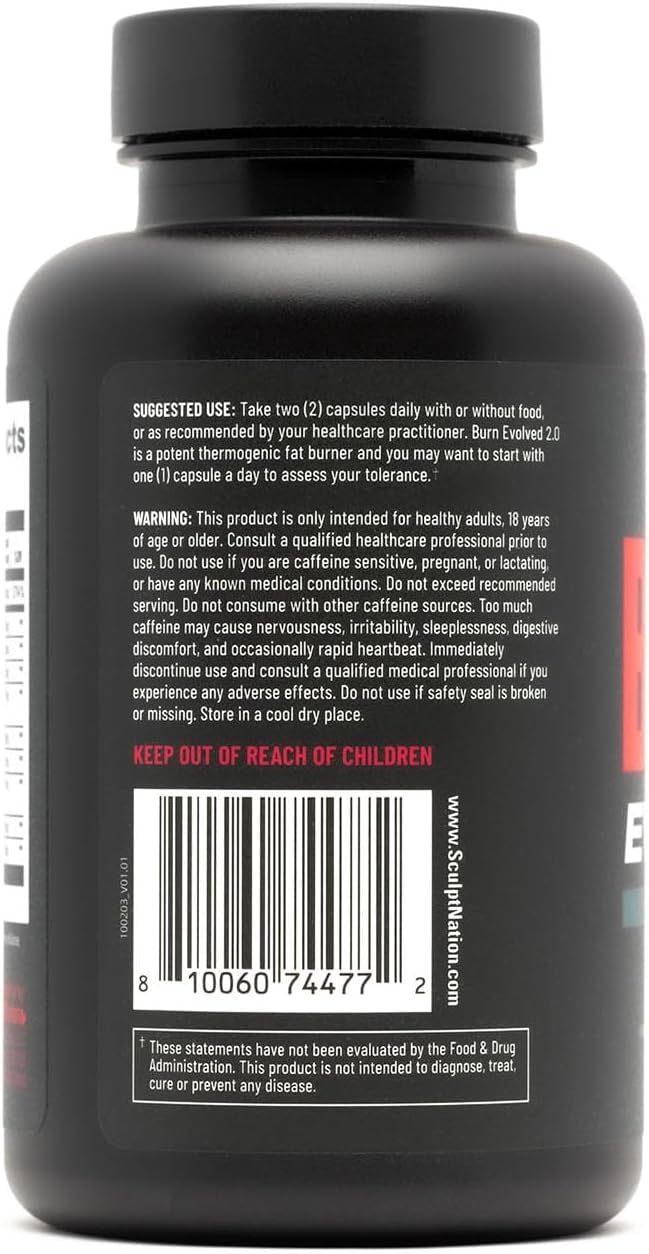 Sculpt Nation Burn Evolved 2.0 Fat Burner packaging