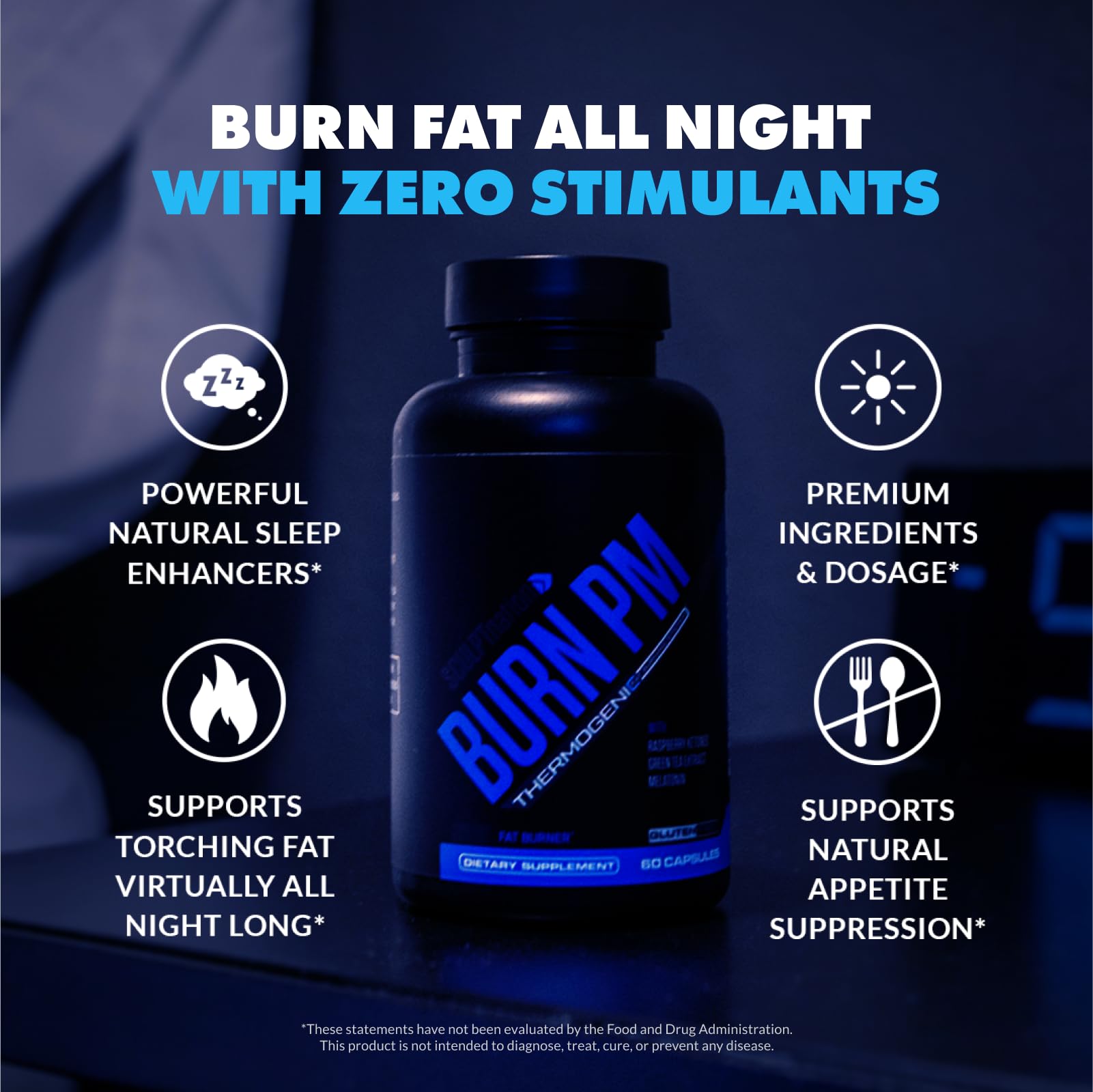 Sculpt Nation Burn PM Nighttime Fat Burner Capsules ingredients list