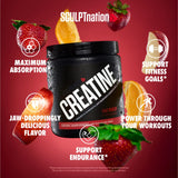 Sculpt Nation Creatine Powder packaging with nutritional information