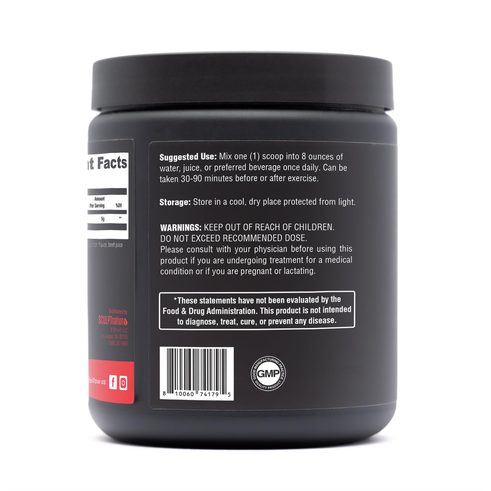 Sculpt Nation Creatine Powder scoop on a kitchen counter