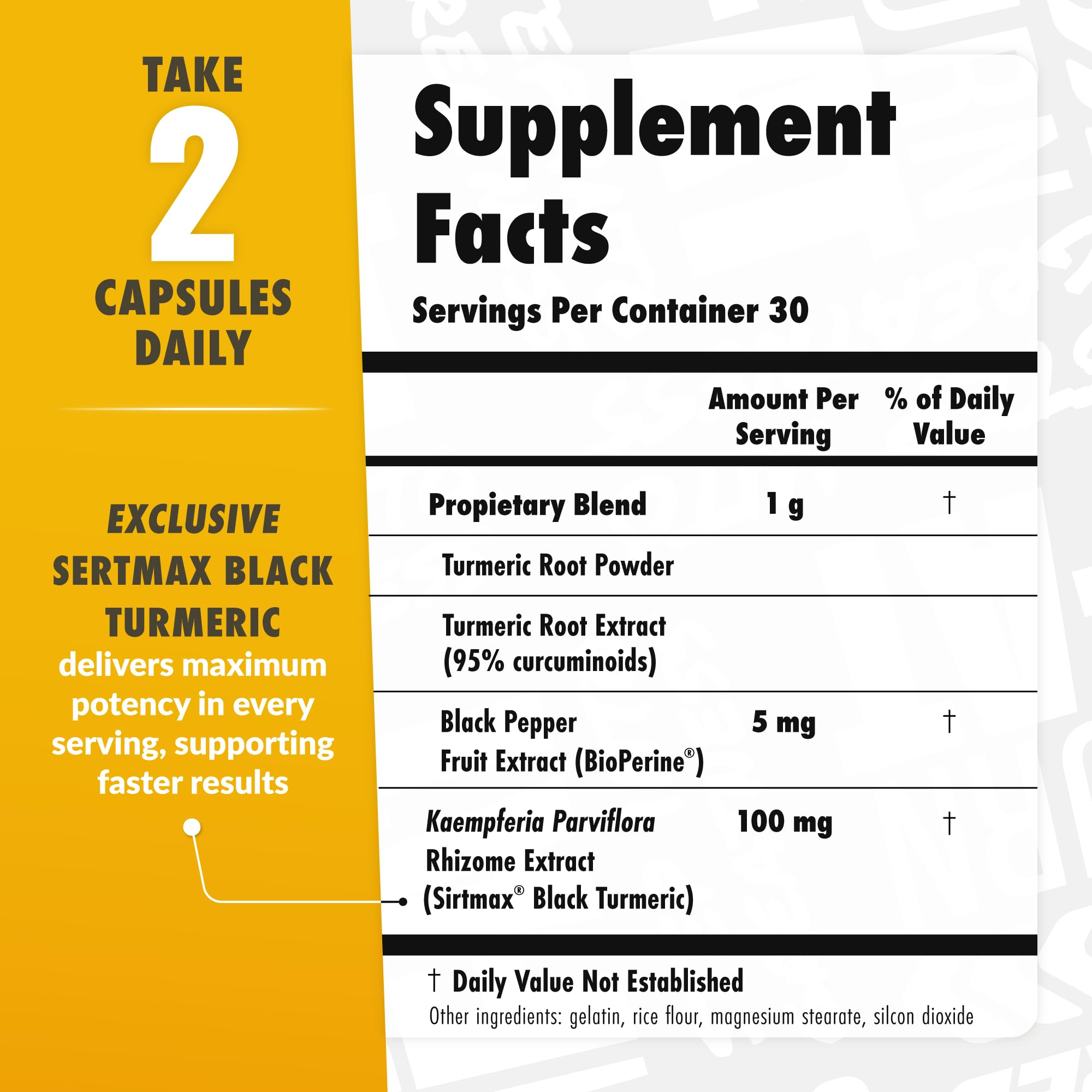 Sculpt Nation Turmeric Supplement packaging side view