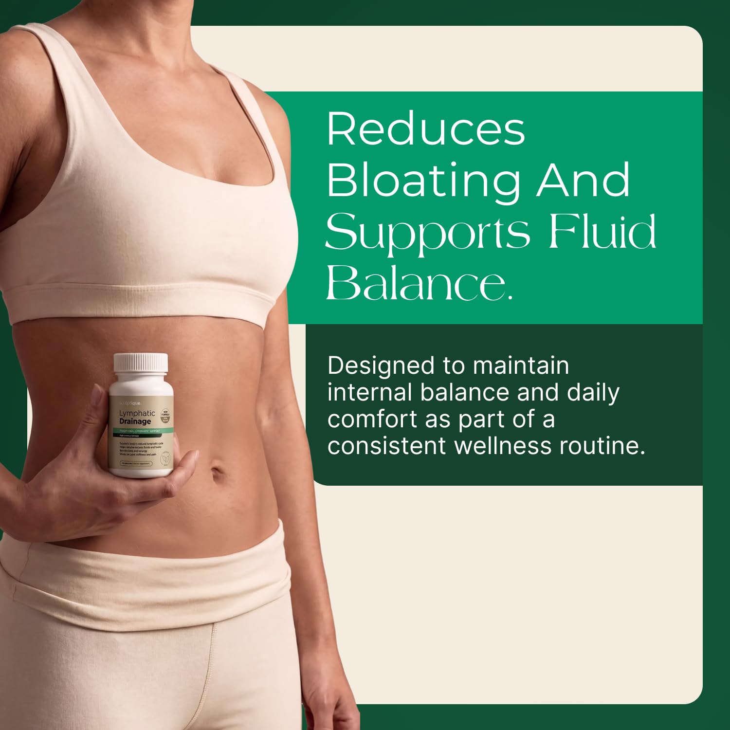Sculptique Lymphatic Support Capsules close-up of capsules