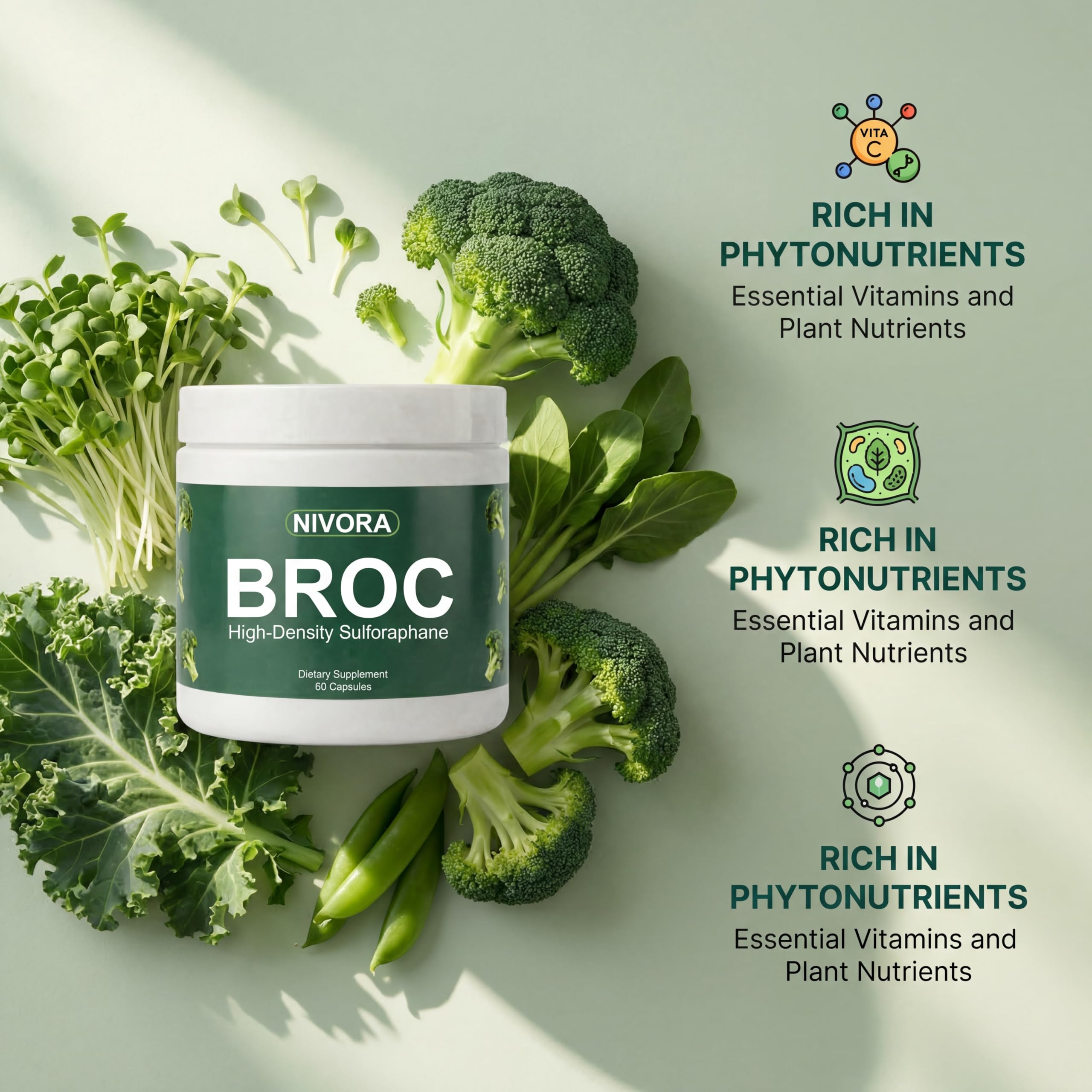 SDXJIOGE Sulforaphane Supplement capsules close-up