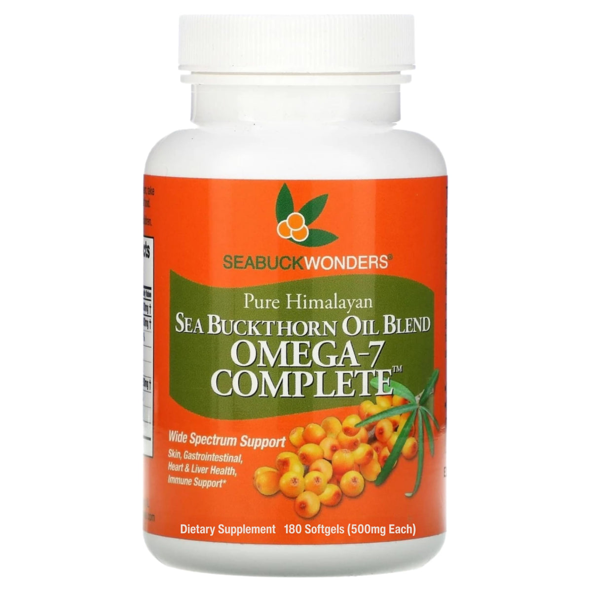 SEABUCKWONDERS Sea Buckthorn Oil Omega 3-6-9 softgel front view