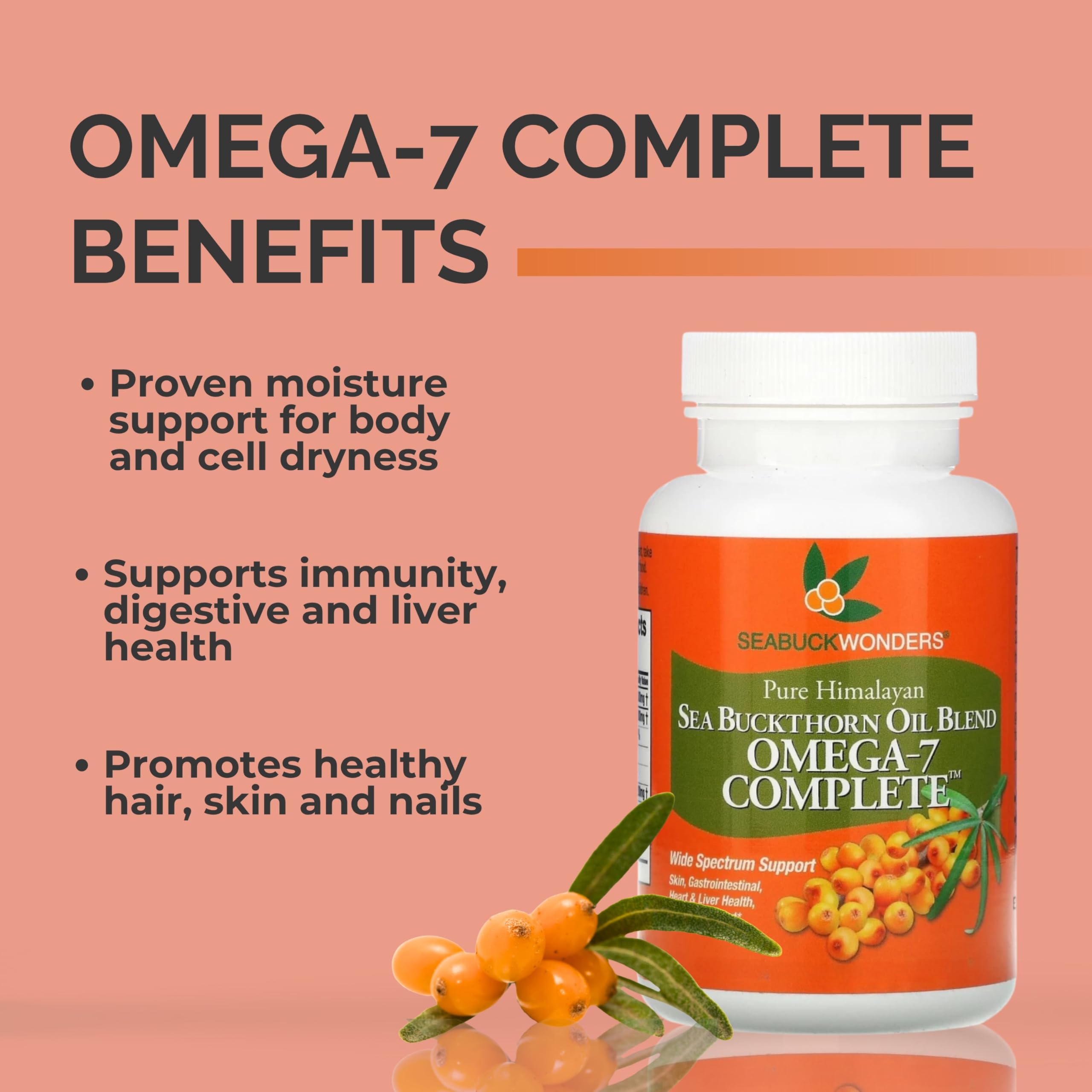SEABUCKWONDERS Sea Buckthorn Oil Omega 3-6-9 Softgels packaging