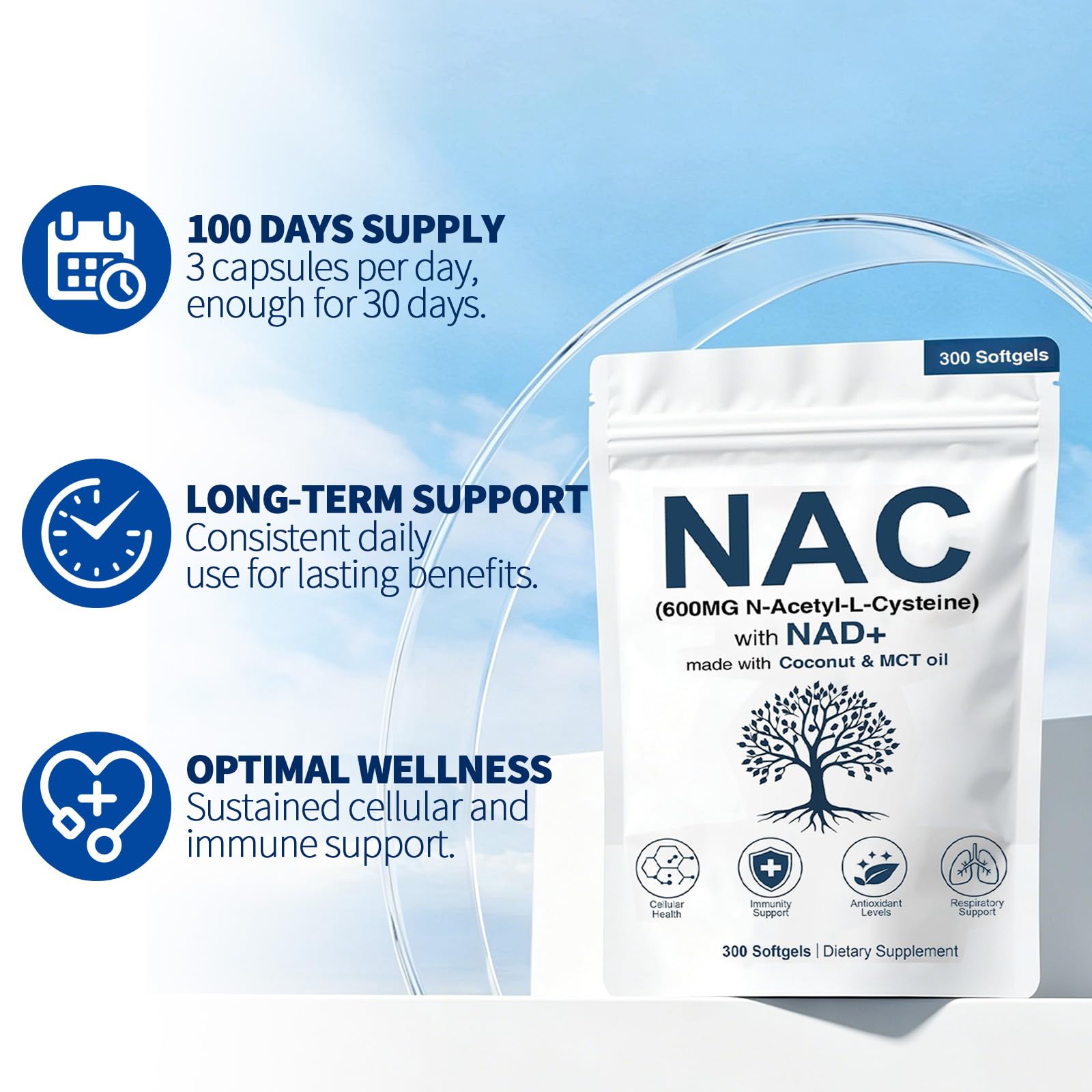 SEAFLEX NAC 600mg softgel capsules in hand