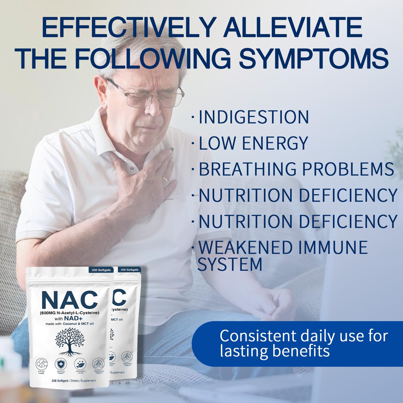 SEAFLEX NAC 600mg softgel capsules opened bottle