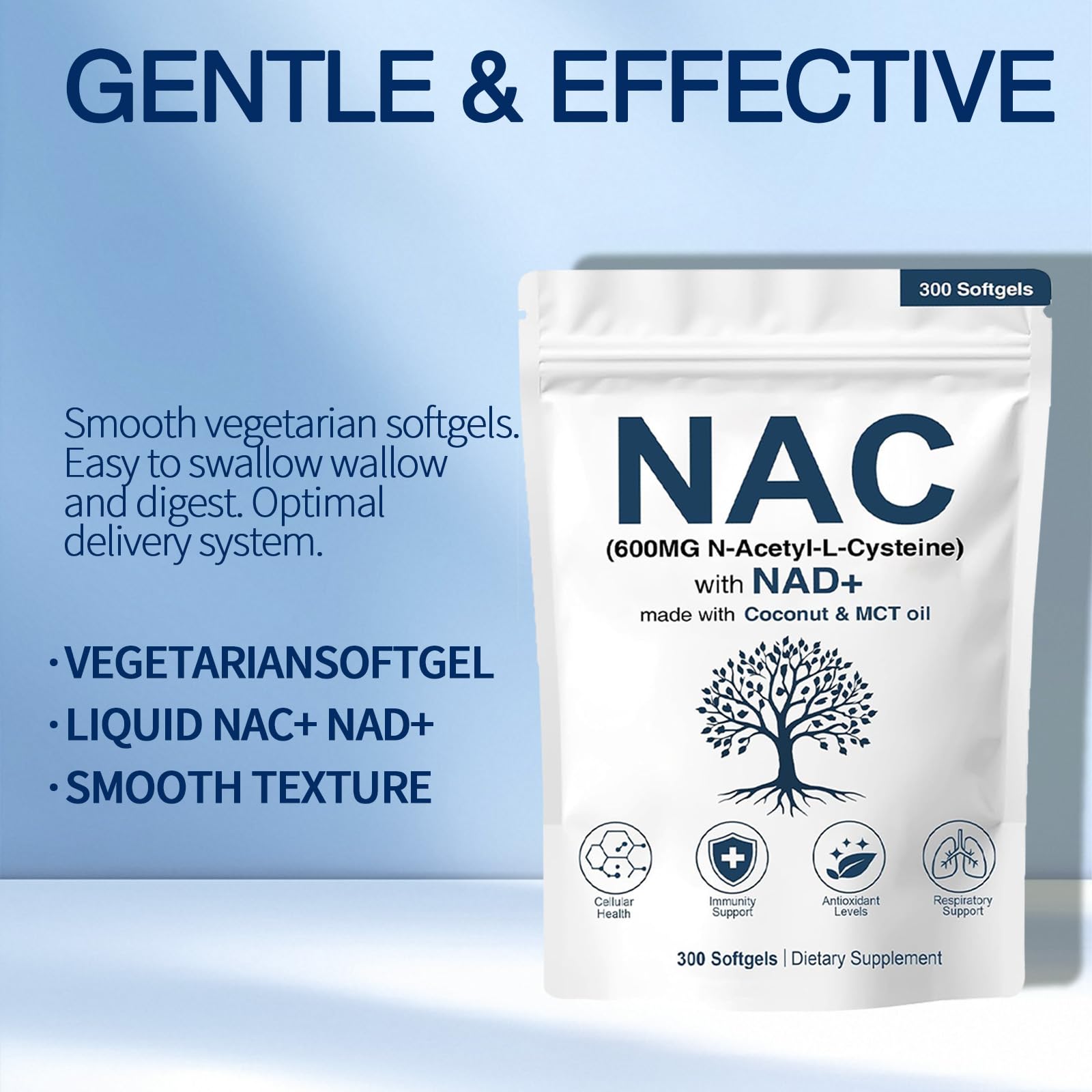 SEAFLEX NAC 600mg softgel capsules with coconut oil
