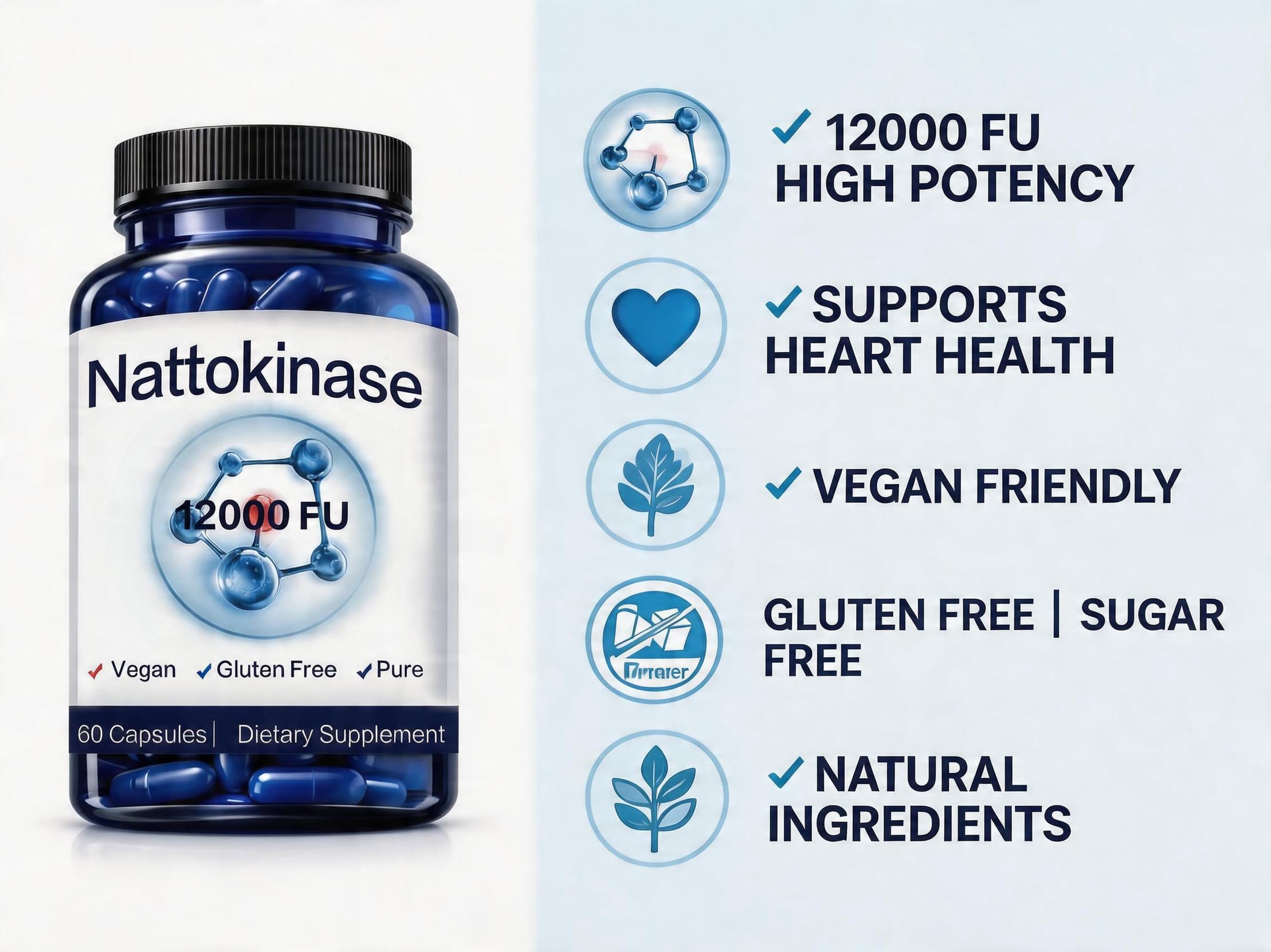 SEAFLEX Nattokinase Capsules side view showing capsule