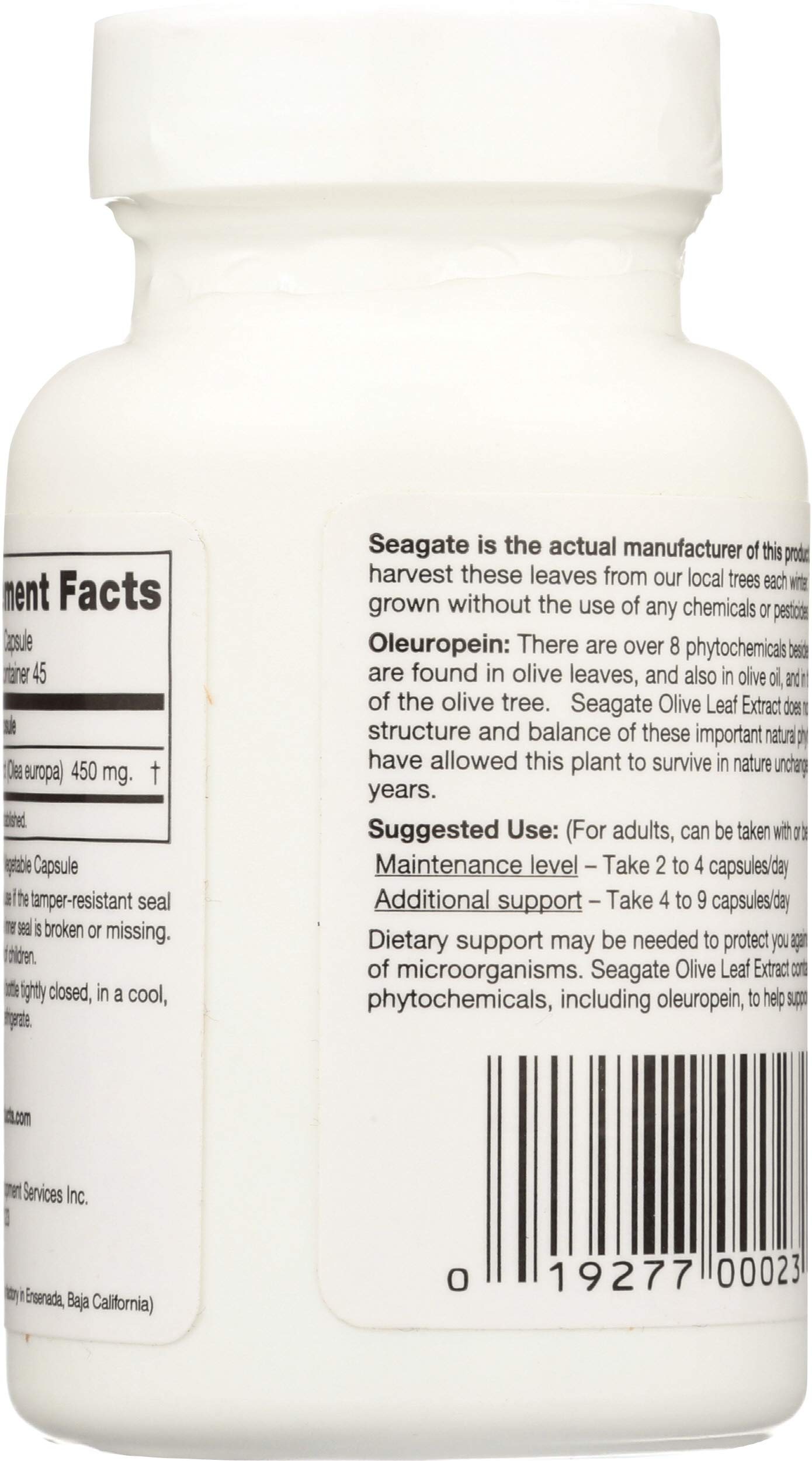 Seagate Olive Leaf Extract 100% Pure 45g packaging