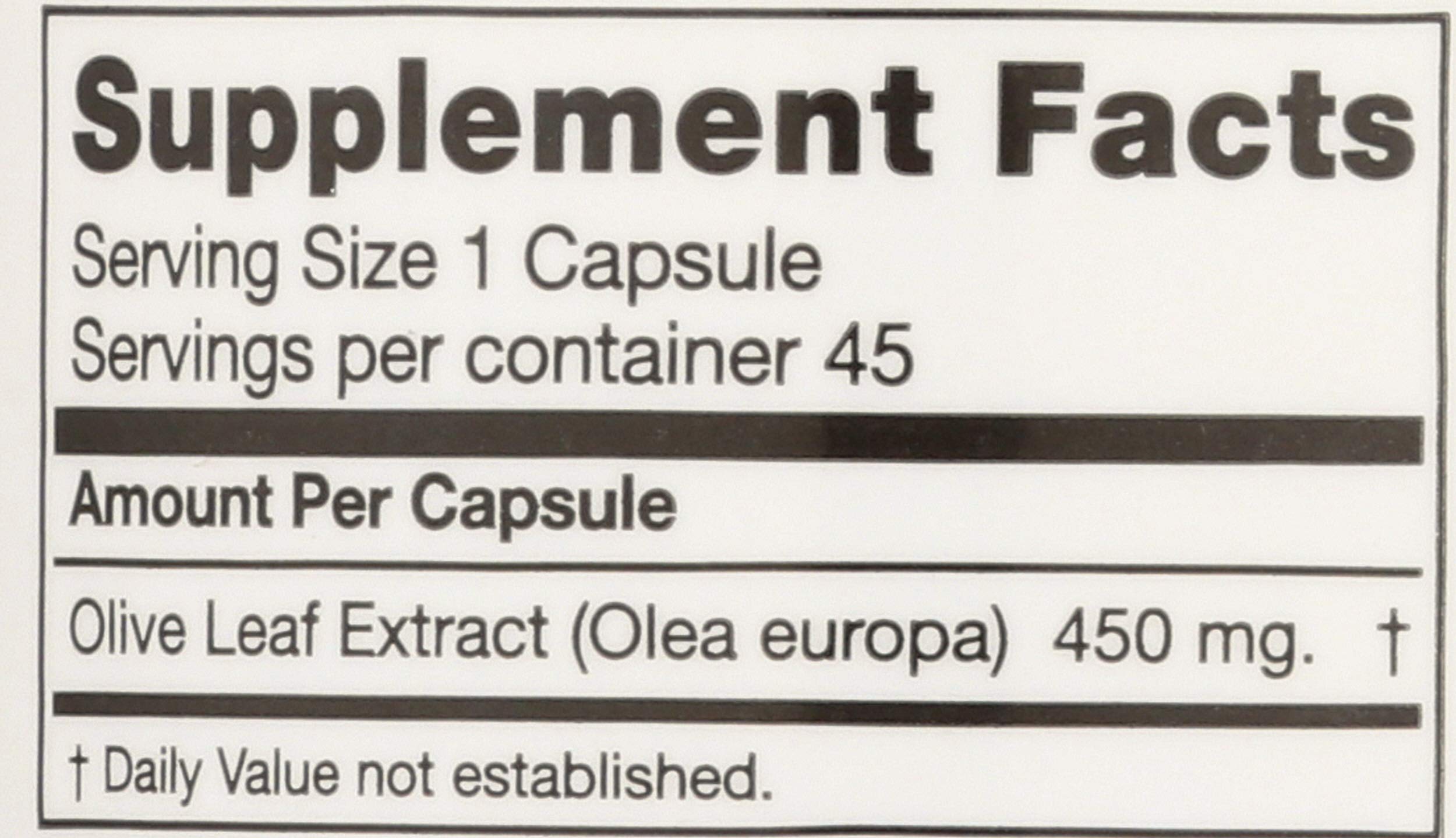 Seagate Olive Leaf Extract 100% Pure capsule close-up