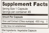Seagate Olive Leaf Extract 100% Pure ingredients list