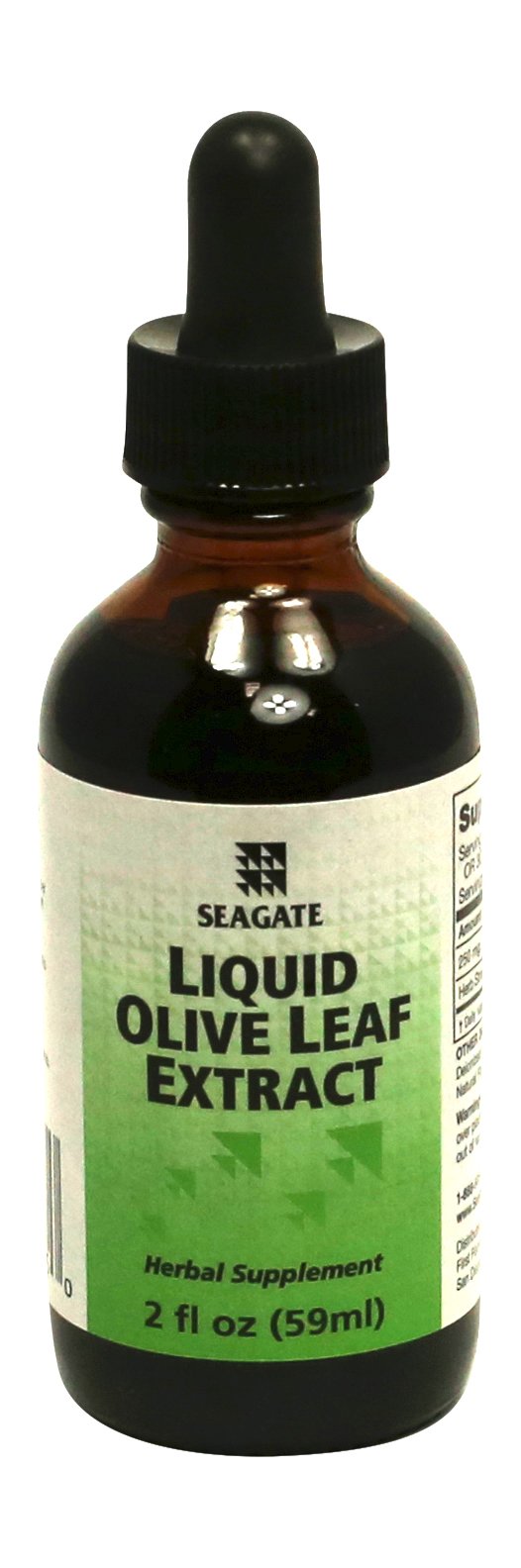 Seagate Olive Leaf Extract liquid supplement front view with raspberry-spearmint flavour
