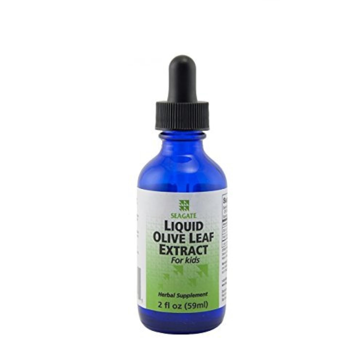 Seagate Olive Leaf Extract Liquid Supplement front view with raspberry-spearmint flavour