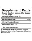 Seagate Olive Leaf Extract packaging showing ingredients and dosage information