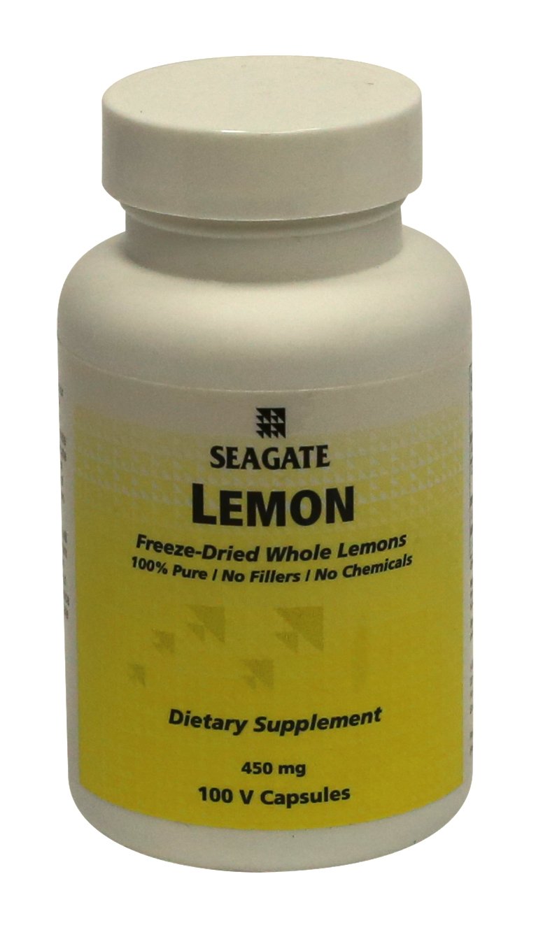 Seagate Whole Lemon Powder Capsules front view with packaging