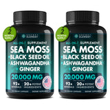 Secret Element Black Seed Oil & Sea Moss Supplement bottle front view