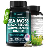 Secret Element Black Seed Oil & Sea Moss Supplement front view