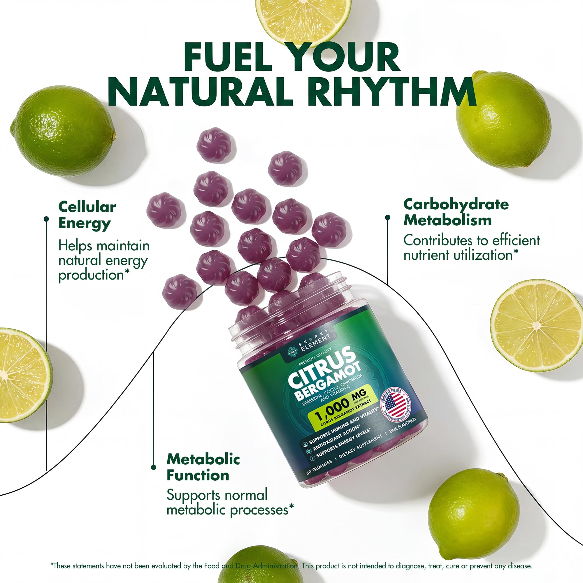 Secret Element Citrus Bergamot Gummies ingredients list