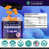 Secret Element Magnesium Gummies in a bowl with fresh oranges