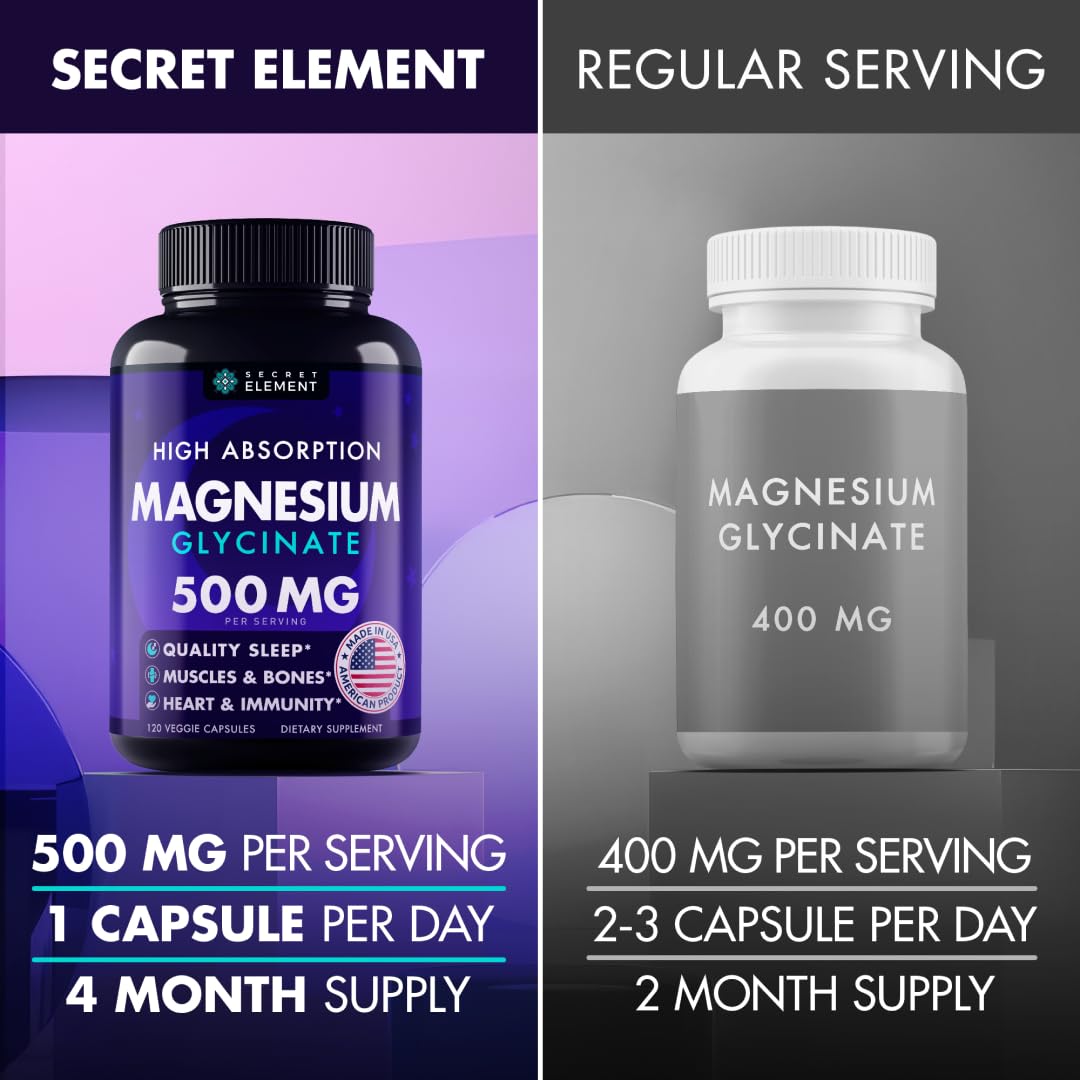 Secret Element Magnesium Supplement 220g side view
