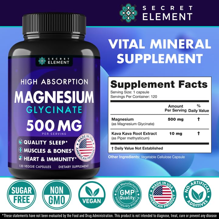 Secret Element Magnesium Supplement 220g with measuring scoop