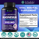 Secret Element Magnesium Supplement 220g with measuring scoop