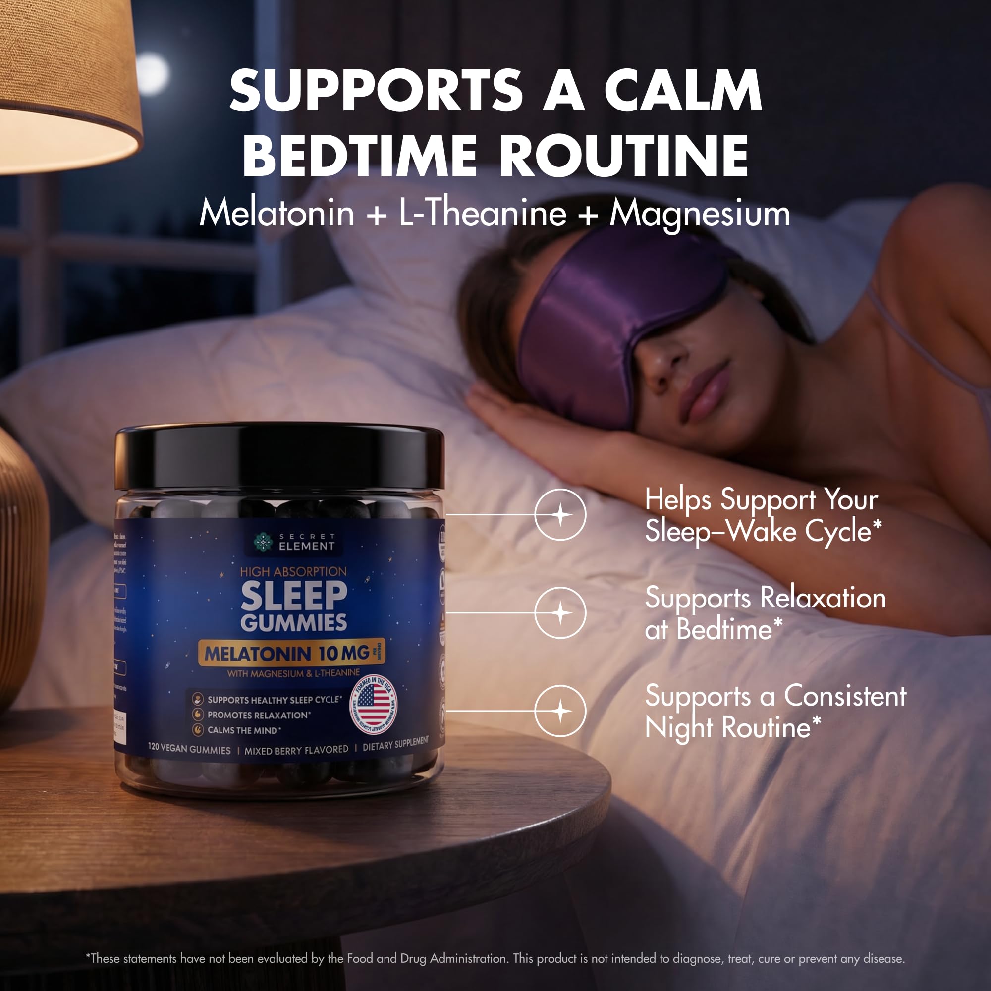 Secret Element Mixed Berry Gummies showing individual gummy
