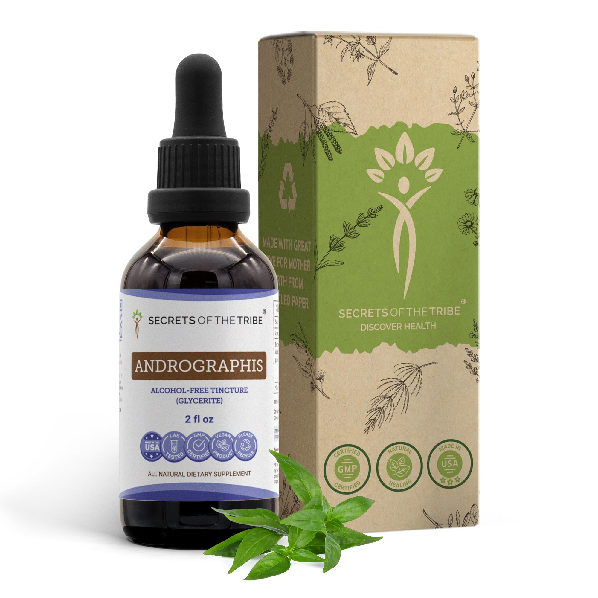 Secrets of the Tribe Andrographis Paniculata Liquid Drops front view