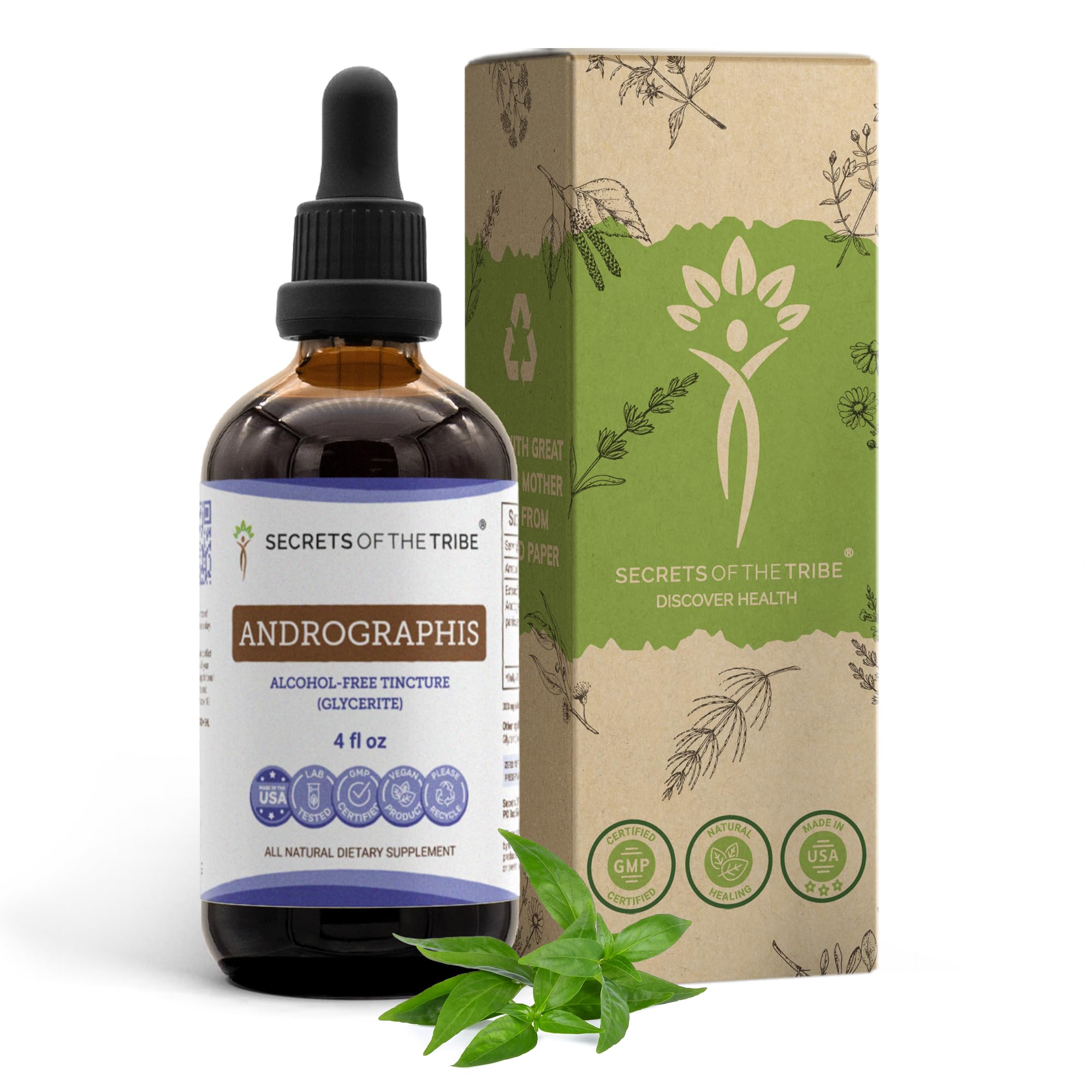 Secrets of the Tribe Andrographis Paniculata Liquid Drops front view