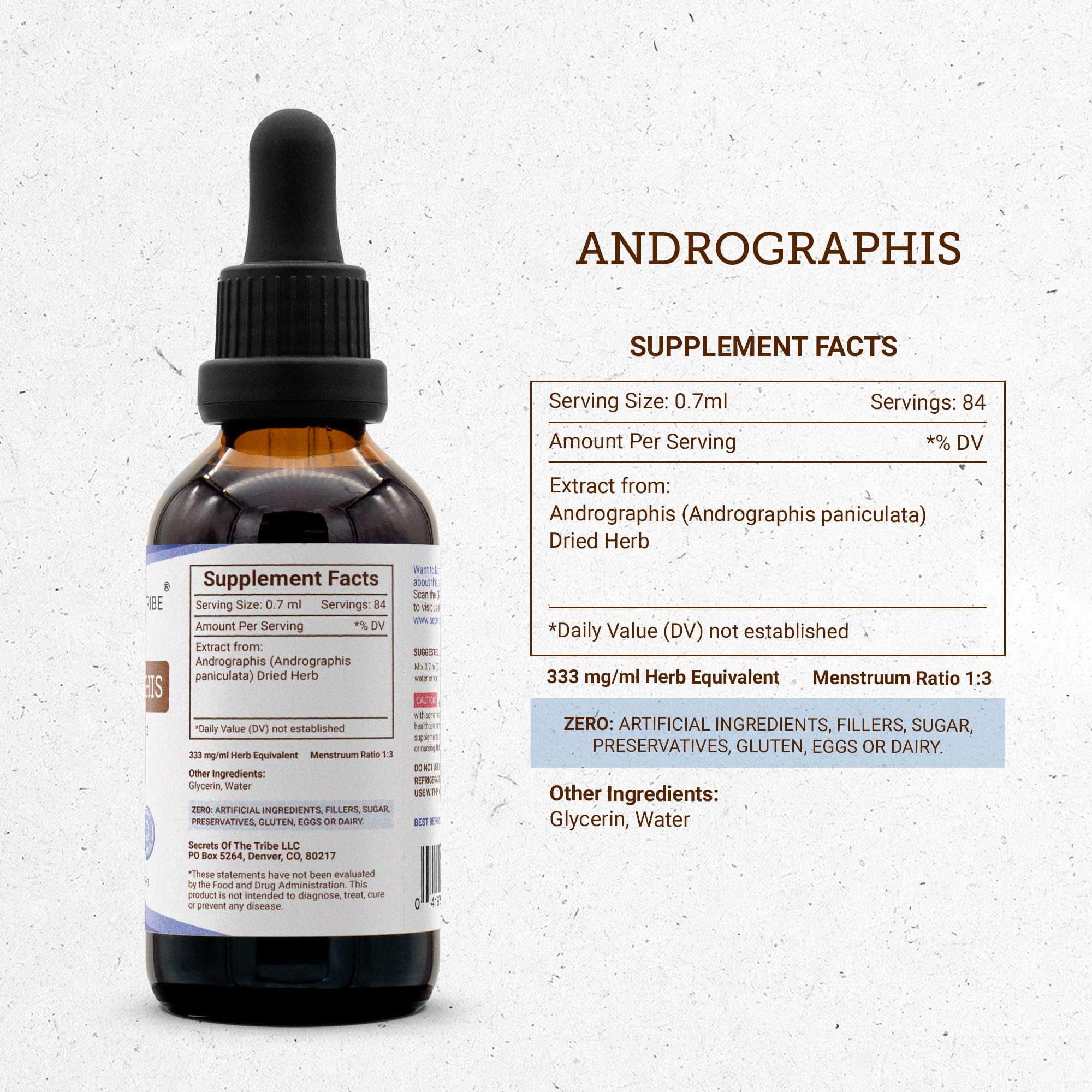 Secrets of the Tribe Andrographis Paniculata Liquid Drops in a lifestyle setting