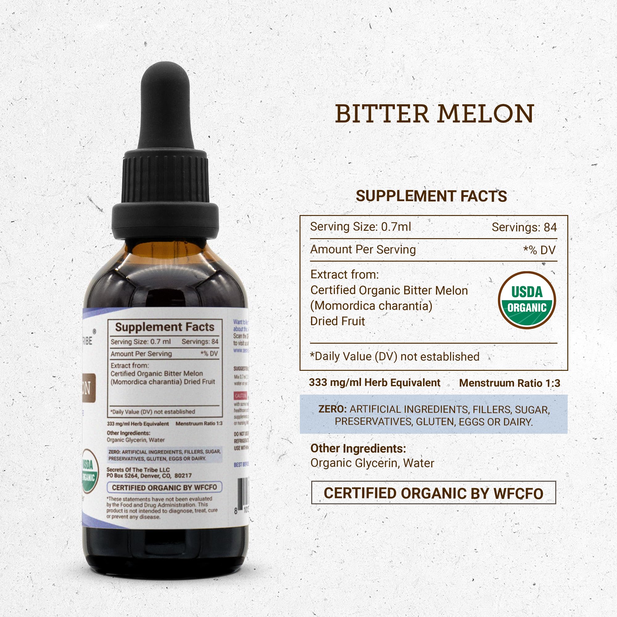 Secrets of the Tribe Bitter Melon Tincture packaging