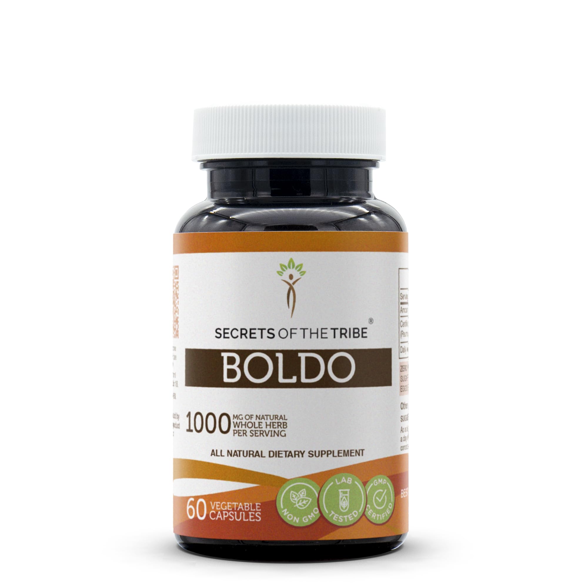 Secrets of the Tribe Boldo Capsules front view with packaging