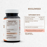 Secrets of the Tribe Bugleweed Capsules with a natural background