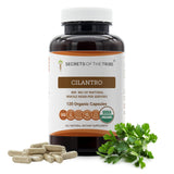 Secrets of the Tribe Cilantro Dried Leaf Organic Capsules front view
