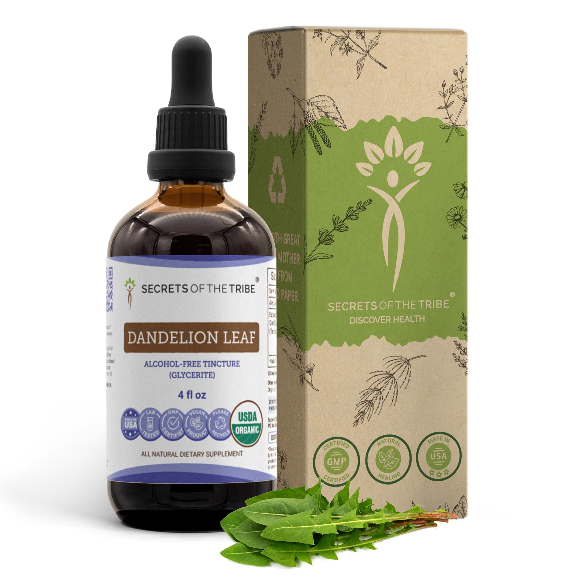 Secrets of the Tribe Dandelion Extract Alcohol Free 113g front view