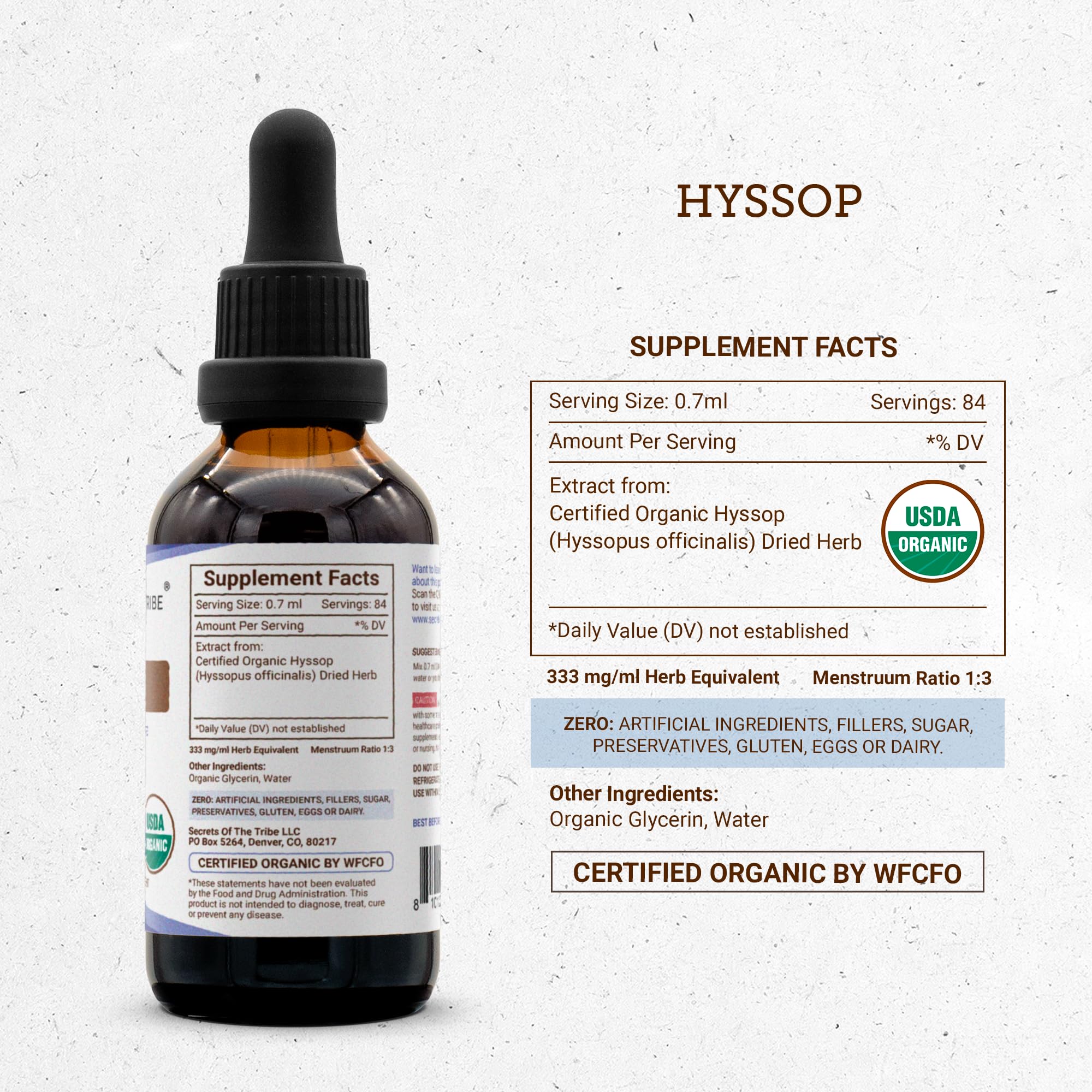Secrets of the Tribe Echinacea Herbal Supplement back view