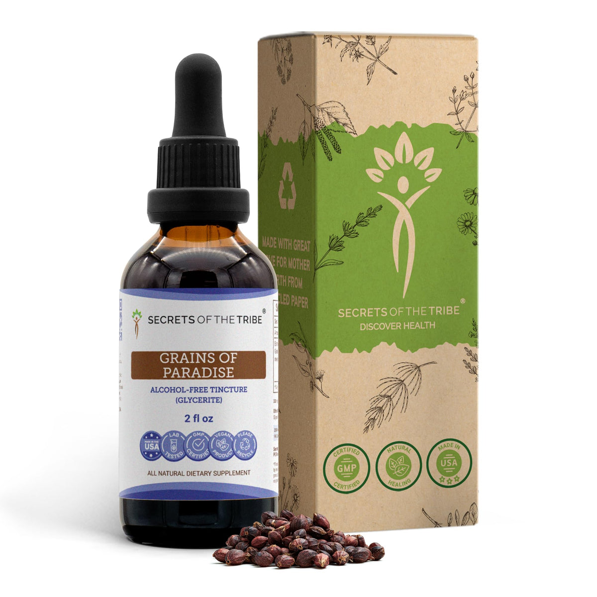 Secrets of the Tribe Grains of Paradise Tincture 140g front view