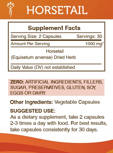 Secrets of the Tribe Horsetail Capsules in a natural setting