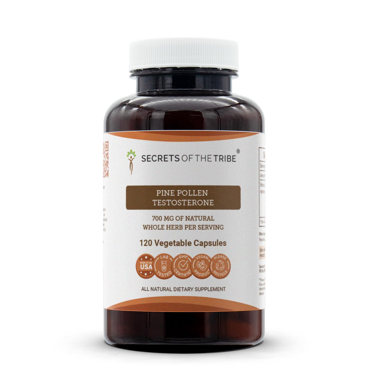 Secrets of the Tribe Pine Pollen Capsules front view