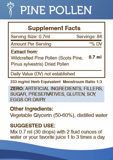 Secrets of the Tribe Pine Pollen Extract 57g with dropper